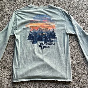 Jackson Hole Wyoming Long Sleeve Shirt Men’s